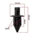 thumbnail image 2 of 50 Pieces Universal Car Fender Retainer Clips Bumper Plastic Rivets Door Panel Fixing Push Pins for 6mm Hole Accessories, 2 of 8