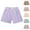 Purple, variant on CYRBOKO Toddler Girls Summer Shorts, Casual Elastic Waist Holiday Shorts with Pockets Purple Size 4-5T