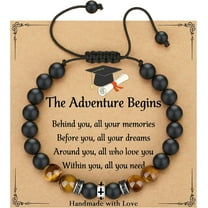 2025 Graduation Gifts for Him, High School College Graduation Gifts for Men Cross Bracelet Son Grandson Nephew Friends, With Graduation Cap Box and Meaningful Cards