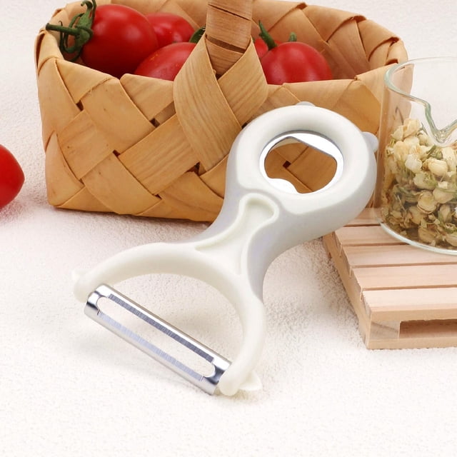 Pelador y abridor de botellas multifunción de estilo japonés | Utensilio de cocina con forma de oso para pelar frutas y verduras