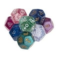 thumbnail image 2 of 3pcs Multicolor 12 Sided Resin Dice Astrology Tarots Constellation Divination, 2 of 13