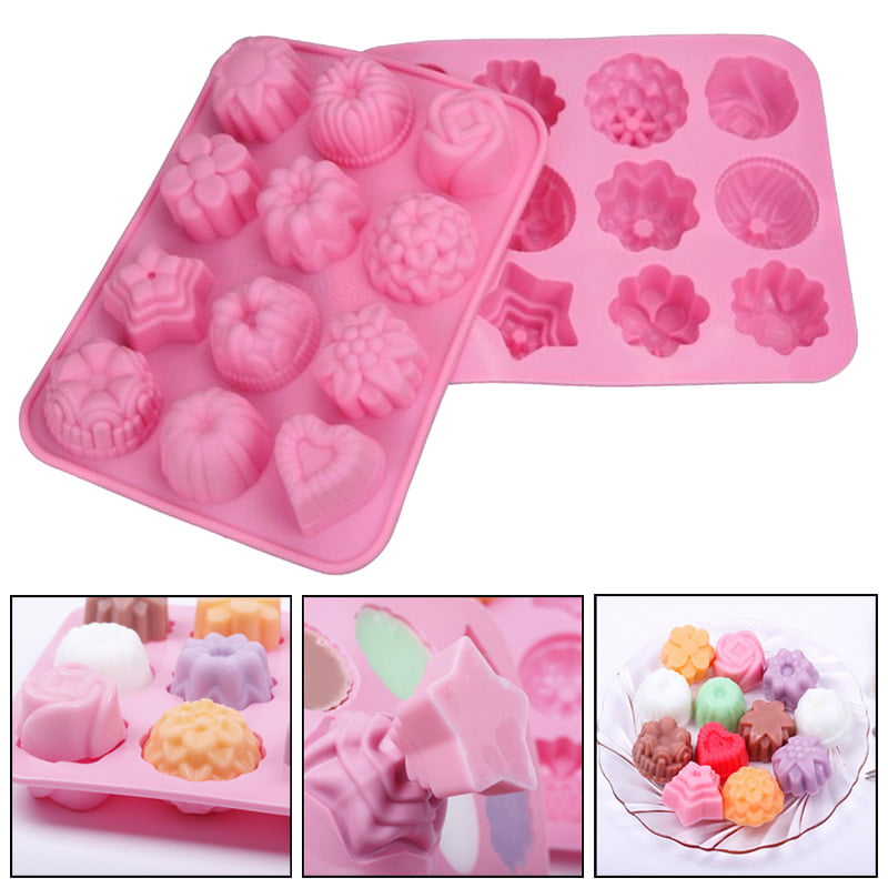 Heart Shape Muffin Sweet Candy Jelly fondant Cake chocolate Mold Silicone Tool 