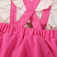 thumbnail image 6 of NIEWTR Infant Baby Girl Color Block Ruffle Halter Dress Sleeveless Backless Sundress Summer Outfits(Pink,9-12 Months), 6 of 7