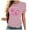 Pink, variant on Lolmot Pink Ribbon Shirts for Women Breast Cancer Awareness T-Shirt Blessed to be Called Breast Cancer Survivor Inspirational Letter Print Breast Cancer Short Sleeve Tee Tops