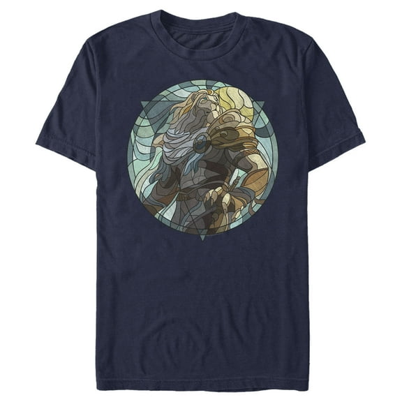 Men's Magic: The Gathering Ajani Stained Glass  Graphic Tee Navy Blue X Large