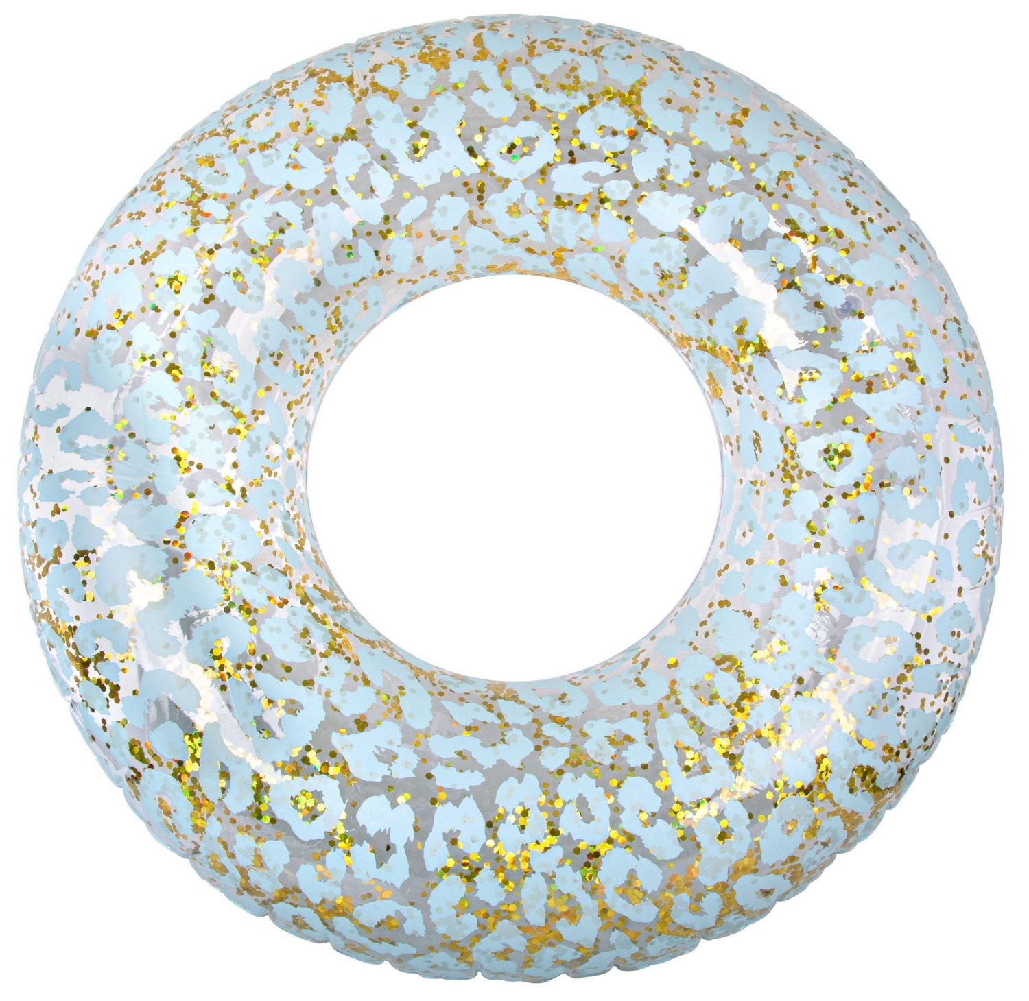 Play Day - Anneau flotteur a motif leopard scintilant