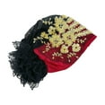 thumbnail image 2 of MERIGLARE Hijab Musulman pour Femmes Couvre-Chef à la Mode Bandeau Islamique Foulard Rouge, 2 of 9