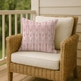 thumbnail image 5 of Creative Products Herringbone Print Pink 16 x 16 Indoor / Outdoor Pillow, 5 of 8