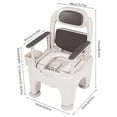 thumbnail image 6 of Wildnix Portable Bedside Commode with Adjustable Seat Height, Non-Slip Base, Armrests, and Comfortable PU Seat for Elderly and Pregnant Women, 6 of 6