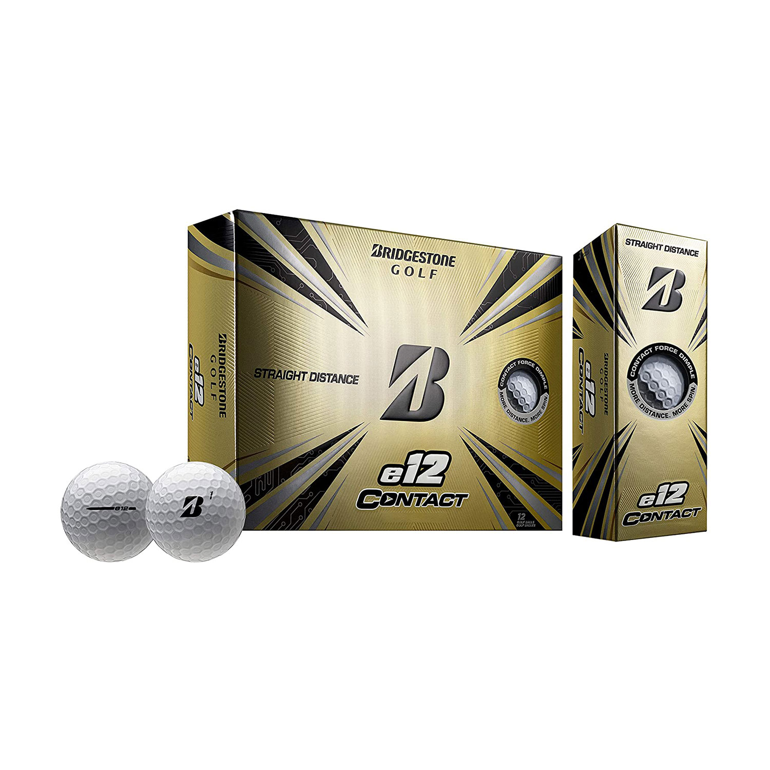Bridgestone e12 CONTACT Golf Balls, 12 Pack White photo 1