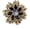 Black, variant on Vintage Women's Austrian Crystal Elegant Flower Brooch Wedding Broach Pin
