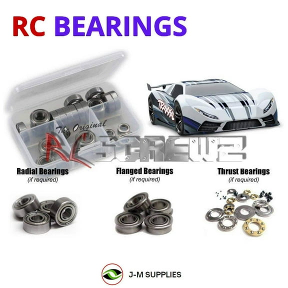 RCScrewZ Metal Shielded Bearing Kit tra075b for Traxxas XO-1 Supercar 1/7 TSM Ed. 64077-3 | SET