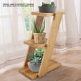 thumbnail image 2 of Bamboo Plant Stand 3 Tier  Plant Narrow Shelf Unit Small Tabletop Desktop Plant Pot Shelf Storage Rack Outdoor Indoor 3 Pots Holder Flower Rack, 2 of 7