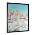 thumbnail image 2 of Designart 'Temple Over Country Road In Winter Landscape' Traditional Framed Art Print, 2 of 4