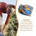 thumbnail image 3 of Minnieouse Diadema de ganchillo Estampado Deportes Ajustable Antideslizante Headwear Alta elasticidad para Yoga Gimnasio Correr Sporting Accesorio para el cabello Azul real Minnieouse AP010610-11B, 3 of 6