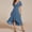 02-Blue, variant on Women's V Neck Chiffon Midi Dress Ruffle Short Sleeves High Low Hem Elegant Wedding Guest Party Cocktail Dress 16-Yellow XL