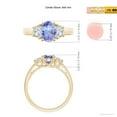 thumbnail image 4 of Angara Natural 1.25 Ct. Tanzanite with Diamond Classic Ring in 14K Yellow Gold for Women (Ring Size: 3), 4 of 9