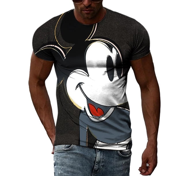 New Disney T Shirts Mickey Mouse Cartoon Anime 3D Print Streetwear Men Women Fashion Oversized T Shirt Kids Boys Girls Tees TopsXL Gao Jinjia LED