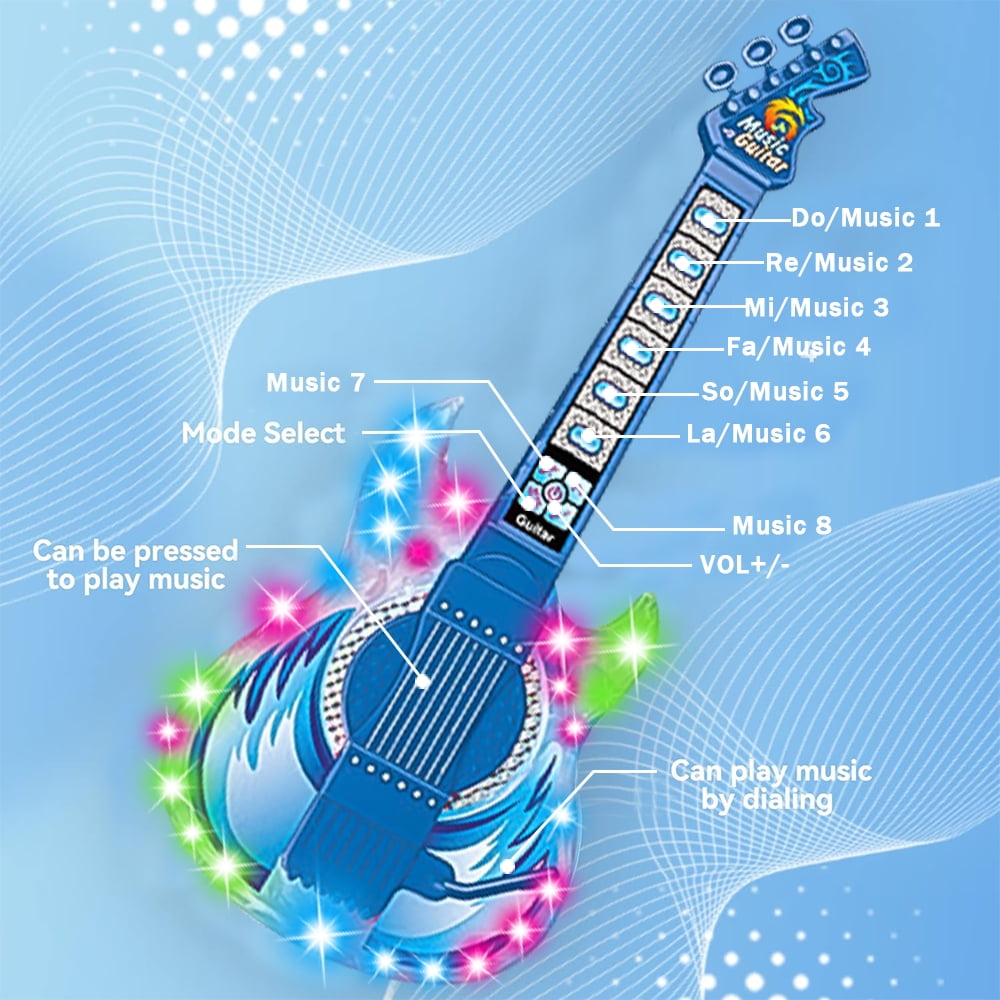 Style-Carry Musical Instrument Toy for Toddlers, Guitar Toys for Boy 4-8 Years, Pretend Play Microphone Toys,Gifts Toys for Boys 3-6 Years
