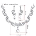 thumbnail image 5 of AYYUFE 1 Set Bridal Necklace Earrings Leaf Rhinestone Jewelry Adjustable Lightweight Jewelry Set for Wedding, 5 of 8