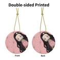 thumbnail image 3 of Kamado Nezuko Christmas Ceramic Round Ornaments Print Decorative Hanging Ornaments For Xmas Tree Holiday Party Decoration 1 Pcs, 3 of 9