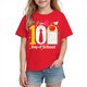 thumbnail image 2 of Blusas y camisas de manga corta con cuello redondo para niños y niñas, camisetas gráficas de manga corta, blusas con estampados bonitos para la temporada escolar., 2 of 9