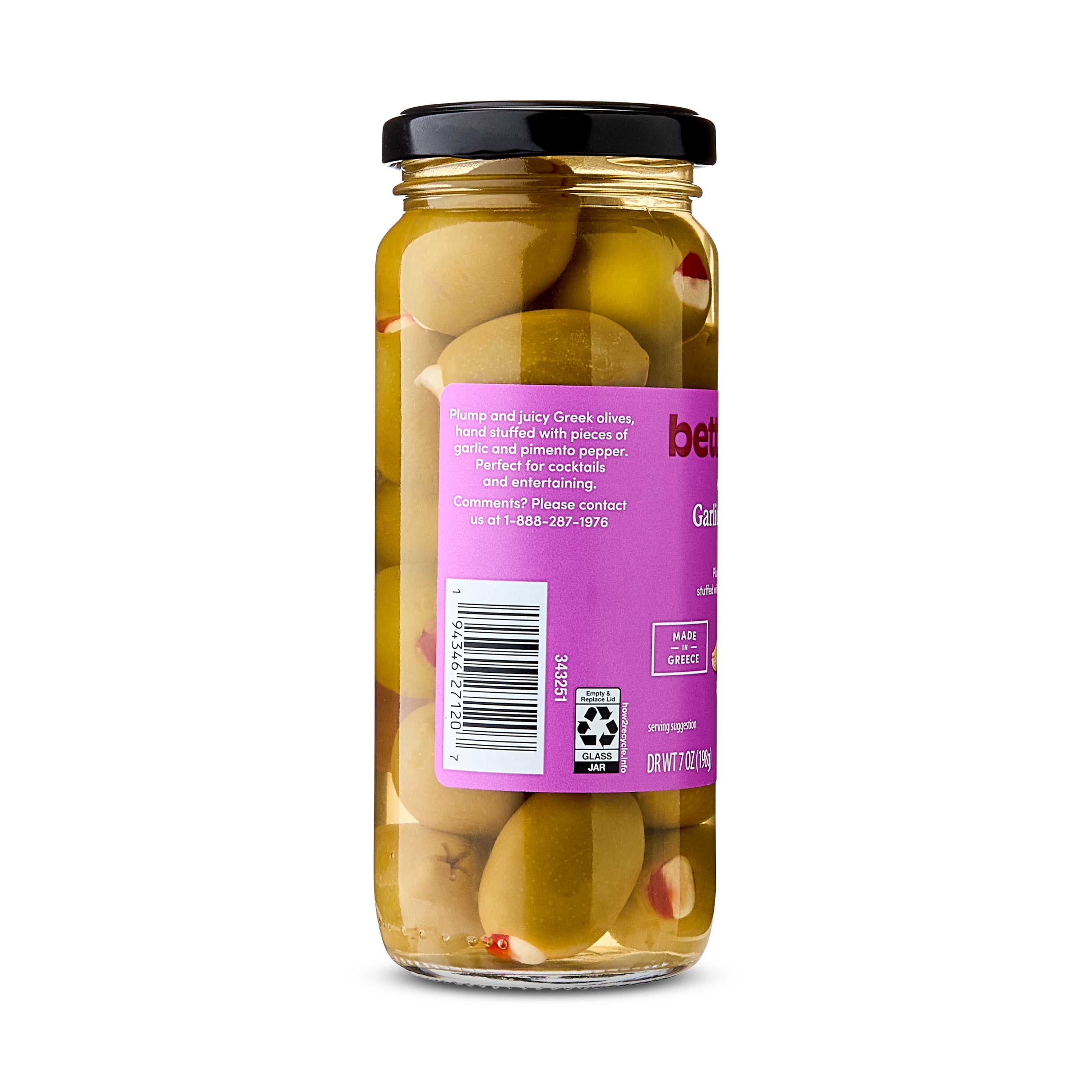 bettergoods Garlic and Pimento Olives, 7 oz