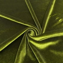 DECORATIVE SILK INC. Polyester Stretch Velvet Fabric 60" inches Wide By the Yard( OLIVE )