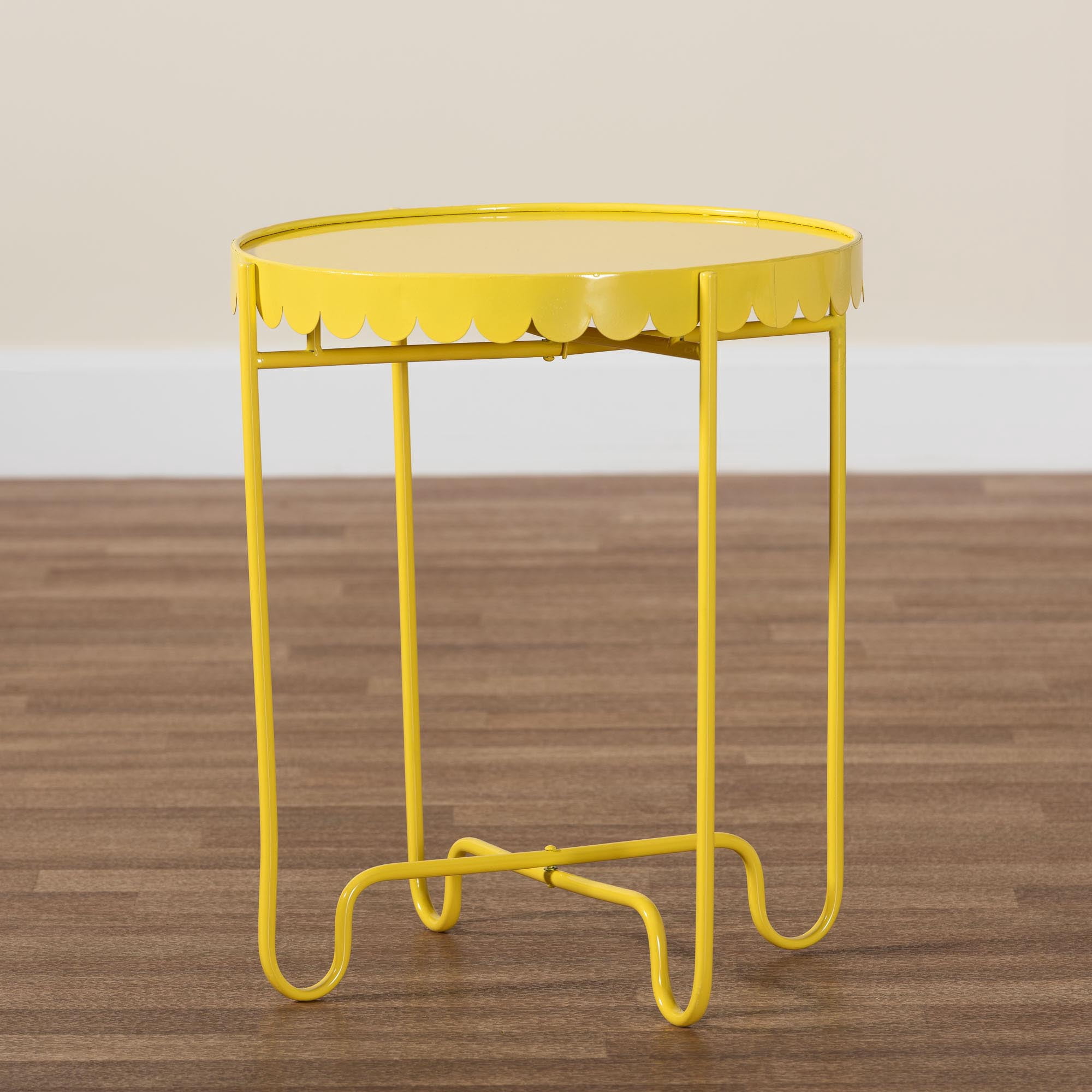 Baxton Studio Laverne Modern Accent Table, 16"W, Yellow