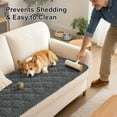 thumbnail image 6 of decorUhome Washable Pet Friendly Sofa Cover, Non-Slip Anti-Scratch Furniture Protector, Decorative Slipcover for Home (Dark Grey, 27.6" x 27.6"), 6 of 11