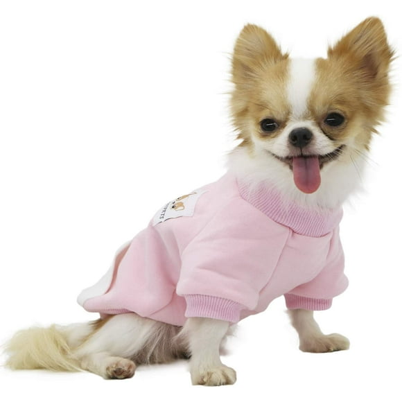 Dog Warm Cotton Sweatshirts for Small Dogs Chihuahua Puppy Clothes Cold Weather Coat-Grey/XS