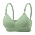thumbnail image 2 of Amidoa Green Womens Bras Wire-Free Smoothing Seamless Solid Bra Lingerie for Women L, 2 of 4