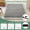 thumbnail image 4 of Slsy Winter Fleece Japanese Futon Floor Mattress, 4" Thick Fluffy Plush Reversible Shaggy Mattress, Cozy Sherpa Folding Roll Up Mattress, Fuzzy Faux Fur Sleeping Pad, 4 of 12