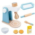 thumbnail image 1 of Children‘s Wooden Simulation Kitchen Toy Set Play House Early Education Toy Bread Machine Coffee Machine Juicer Microwave Oven, 1 of 7