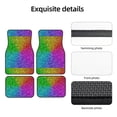 thumbnail image 5 of Xecao Colorful Glitter Print Car Foot Mat Set of 4 Pieces Neoprene All-Weather Dust-Proof Stain-resistantCar Interior Decorative mats Non-Slip Mats, 5 of 6