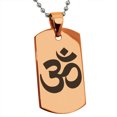 thumbnail image 4 of Tioneer Stainless Steel Sacred Sanskrit Om Engraved Dog Tag Pendant Necklace, 4 of 4