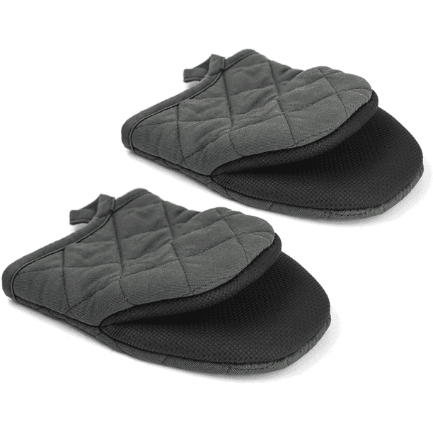 par de manoplas cortas para horno, mini manoplas para horno de cocina de silicona resistentes al calor para 500 grados, superficies de agarre antideslizantes Ormromra CPB-DE-LYY1493-1