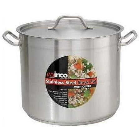 

Winco SST-20 20-Quart 10.25-Inch High 11.9-Inch Diameter Stainless Steel Stock Pot With Cover NSF