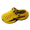 thumbnail image 4 of Rokment Womens Mens Air Cushioned Clogs Garden Shoes Comfortable Arch Support Orthopedic Walking Athletic Water Sandals with Back Straps Yellow Size 9.5, 4 of 5