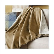 Sunbeam TRT8WR-R230-25A44 Sherpa RoyalMink Electric Heated Throw Blanket - Honey