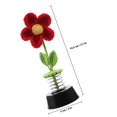 thumbnail image 2 of Greenadscape Flor Decorativa De Crochet Roja Para Oficina Y Hogar Con Textura De Lana, 2 of 7