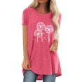 thumbnail image 1 of Pompotops Chemises Mode Décontractée pour Femmes Manches Courtes Tee-Shirt Ample Tunique Blouse, 1 of 4