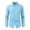 Sky Blue, variant on IROINNID Shirt with Pocket for Men Solid Button Lapel Long Sleeve Shirt Coat,Black