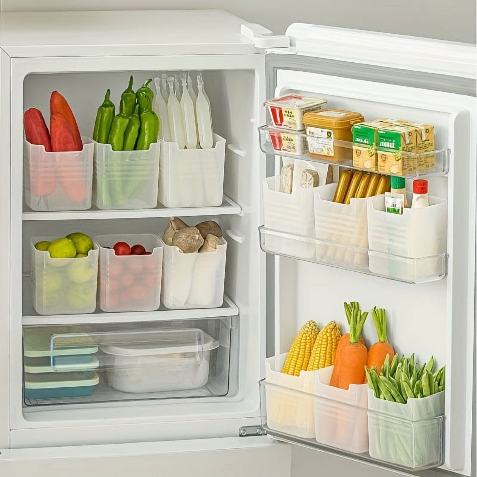 3 Pack Refrigerator Side Door Storage Box, Multifunctional Food