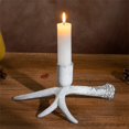 thumbnail image 2 of nvzhuang Christmas Candle Holder, Antlers Desktop Pillar Candle Holder Party Home Decor Present, 2 of 7