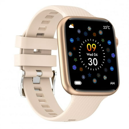 Ht15 Smart Watch Touch Screen Bluetooth compatible Calling Heart Rate Monitor Waterproof Fitness Bracelet Gold Walmart