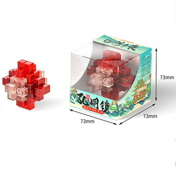 Amyove Enfants 3d Puzzles Kongming Lock Luban Couleur Serrure Cerveau Teaser Jouets Éducatifs pour Garçons Filles Cadeaux