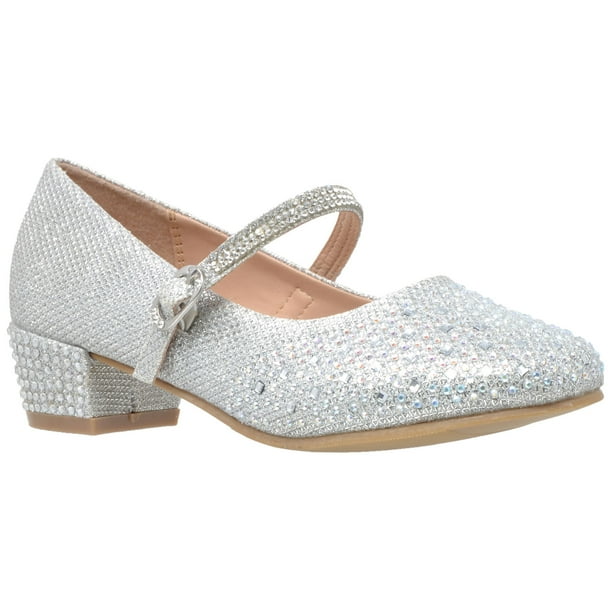 kids silver pumps