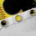 thumbnail image 4 of Manfei Female Men Initial Alphabet Baseball C Black Out Curtains,Black Yellow Graffiti Splash Curtains Pack of 2 (42x63 Each),Sport Gamer Bedroom Curtains,Microfiber Bedroom Decor, 4 of 6