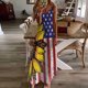 thumbnail image 4 of Vestidos de Verano de las Mujeres sin Mangas Estampados Colgantes, Estilo Casual Suelto para las Vacaciones, la Fiesta Y el Uso Diario de Primavera, 4 of 5